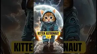 POV: A Kitten Astronaut Sees a New Planet for the First Time 🌍✨ #aicatshorts