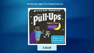 Pull-Ups Boys' Night-Time Training Pants Size 2T-3T; 68 Count