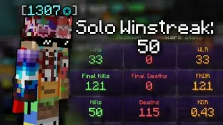 50 solo winstreak (asmr) | Hypixel Bedwars