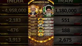 INDIA 🇮🇳 vs IRAN 🇮🇷: The 2026 Military Power Clash! ⚔️