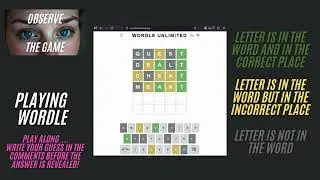 Playing Wordle - Attempt 1 #wordle #ObserveTheGame #gameplay