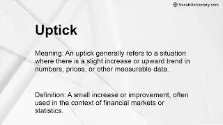 Uptick Meaning