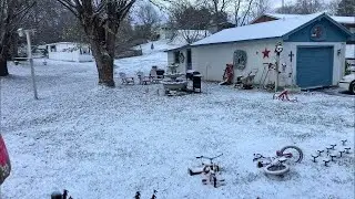 ПАДАЮЩИЙ СНЕГОПАД ❄️ КИНГСПОРТ, ТЕННЕССИ | Снегопад | Аппалачи, ноябрь 2025 г. | видеоблог 4K