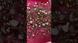 #ASMR tingles from pouring glass  rhinestones into my flatback flipper! #bling #rhinestones #shorts