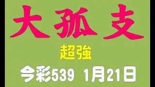 【今彩539神算】1月21日 上期中25 今彩539 大孤支