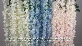 ShopWildThings Draping Artificial Floral Garlands - Make Big Floral Ceiling Full of Hanging Flowers