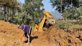 Mountain Broken Road Widening-Part 4-Cutting Hill with Backhoe
