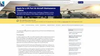 How to Apply for a CAA Aircraft Maintenance Licence Online Initial Application & Changes