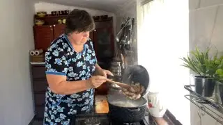 Traditional Village Lunch: Soup with Pork Fat and Rye Bread