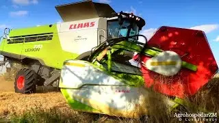 Harvest/Ernte 2017 - 9x Claas Lexion, 6x John Deere S & T series, 2x New Holland CX ...