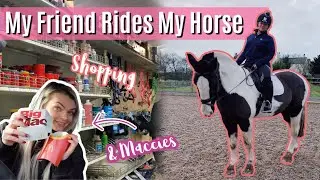 My Friend Rides My Horse, Shopping & Naughty Smokey | Barn Vlog | Lilpetchannel