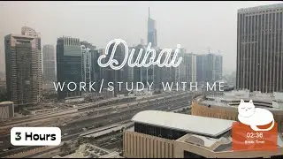 4-hour Study Session | Dubai View | Pomodoro 50/10