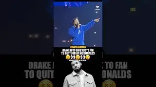 Drake gives 30k to fan so he can quit his job ‼️👀😵 #drake #hiphop #entertainment