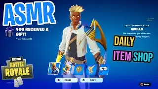 ASMR Fortnite NEW Apollo Skin Gift! Daily Item Shop 🎮🎧 Relaxing Whispering 😴💤