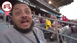Troopz shouting &ldquo;SPEND THE MONEY&rdquo; at Kroenke
