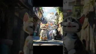 They're laughing at the cat! #shorts #cartoon #ai #aicat #laugh #love