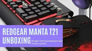unboxing redgear manta 2.1 gaming keyboard and mouse combo