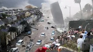 China now: Sandstorm and Earthquake Destroy Beijing, Houses Collapse, People Flee at Night
