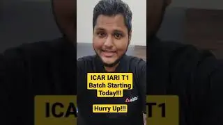 ICAR IARI T1 Batch Starting Today!!! Hurry Up #shorts