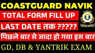 Coastguard Navik Total Form Fill Up GD DB Yantrik 2026 Batch ICG Total Application Till Last Date