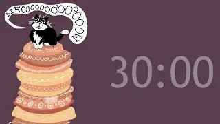 🐈30 Minute classroom Timer 🐈&zwj;⬛ Cute Cat | Study, Work, or Clean with cute music 