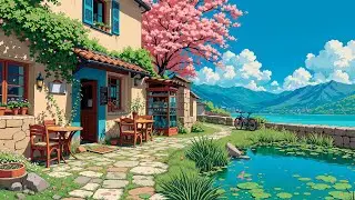 Coffee & Spring Lake 🌸 Relaxing Lofi Vibes to Start Your Day ✨ Lofi Hip Hop for Focus/Relax