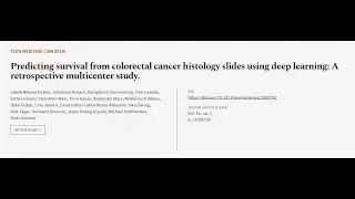 Predicting survival from colorectal cancer histology slides using deep learning: A re... | RTCL.TV