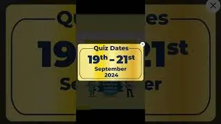 RBI Quiz Dates 19, 20 & 21 September 2024 #ytshorts #shorts #rbi90quiz #rbi #drmmallareddy