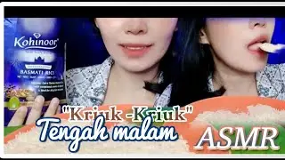 ASMR Makan beras mentah kohinoor || Raw Rice Eating #asmrindonesia #rawriceeating