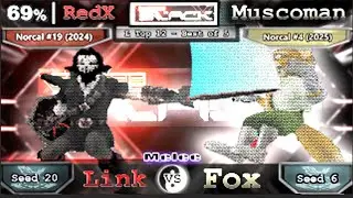 LEGENDARY HISTORY MADE ☯︎ RedX ( Link ) VS Muscoman ( Fox ) ☯︎ Melee : Genesis Black Loser's Top 12