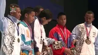 Fijian President officiates the Oceania Weightlifting Championship 2016 Medal presentations.