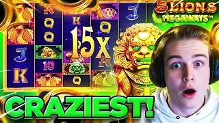 DOUBLE RETRIGGER ON 5 LIONS MEGAWAYS?! (CRAZY)