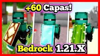 🟢 Consigue +60 CAPAS para MCPE 1.21.x 😼 | CAPAS ANIMADAS para BEDROCK!!