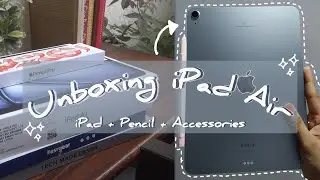 Unboxing iPad Air M2 (2024) 📦| 11-inch, 128gb, Space Grey 🩶| iPad + Apple Pencil Pro + Accessories ✨