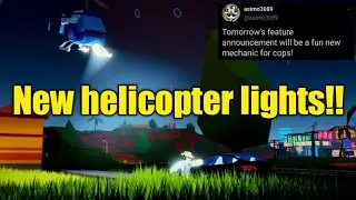 New helicopter lights!! Coming soon. | Roblox Jailbreak
