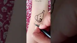 Cute babyelephant tattoo design🐘😻 #latest #baby #cute #easy #trending #animal