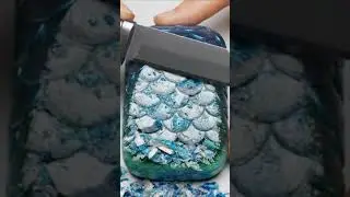 Satisfying Mystical Dragon Scale Bars Soap Cutting ASMR #soapcarving  #satisfying #youtubeshorts