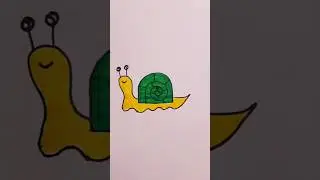 How to draw a snail 🐌 | easy snail drawing #shorts #snaildrawing #art #satisfying