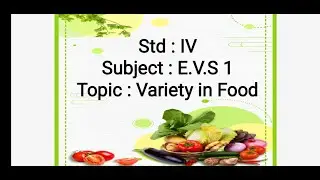 Std 4 | Variety In Food | E.V.S 1
