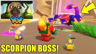 Destroying The Strongest Boss Scorpion In Roblox Bot Clash