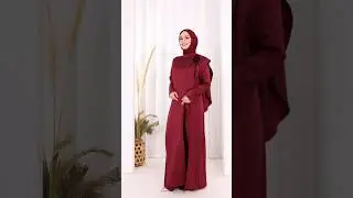 G&uuml;l Broşlu Uzun Tunik Pantolon İkili Takım 8010