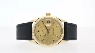 Rolex Oyster Perpetual 1550 34mm Gold Plated Mens Watch