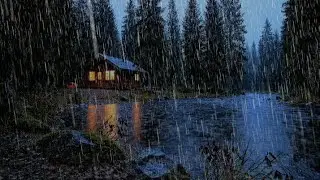 You’ll Sleep in Minutes 🌧️ Steady Rain at Forest Cabin | Deep Sleep ASMR