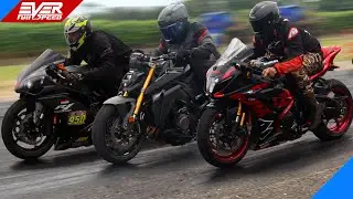 Yamaha R1 🆚 Suzuki GSX-S1000 🆚 Suzuki GSX-R1000 🔥 DRAG RACING Трек Times 2023