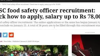 TSPSC FOOD SAFETY OFFICER RECRUITMENT