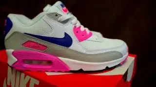 Nike Air Max 90 Essential  White Concord Zen grey Pink glow women's