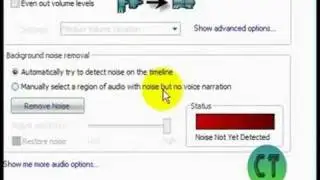 how to remove noise in camtasia studio