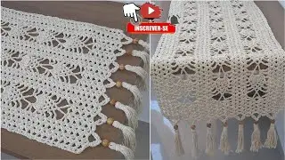 TRILHO DE MESA TROPICAL COM MOTIVO DE ABACAXI | TRILHO DE MESA FÁCIL NO PONTO ABACAXI PASSO A PASSO
