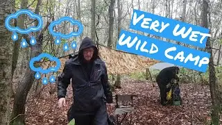 Wild Camping In A Rain Storm | Very Wet Wild Camp In My Zephyros 1 Tent | Woodland UK