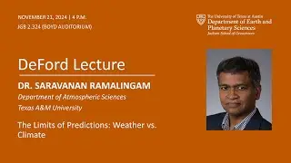 Saravanan Ramalingam | The Limits of Predictions: Weather vs. Climate